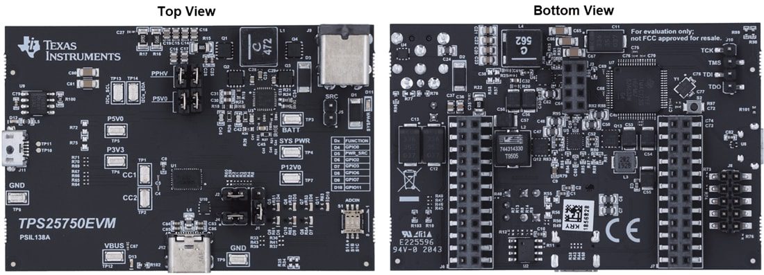 Mechanical Drawing - Texas Instruments TPS25750EVM Evaluation Module (EVM)