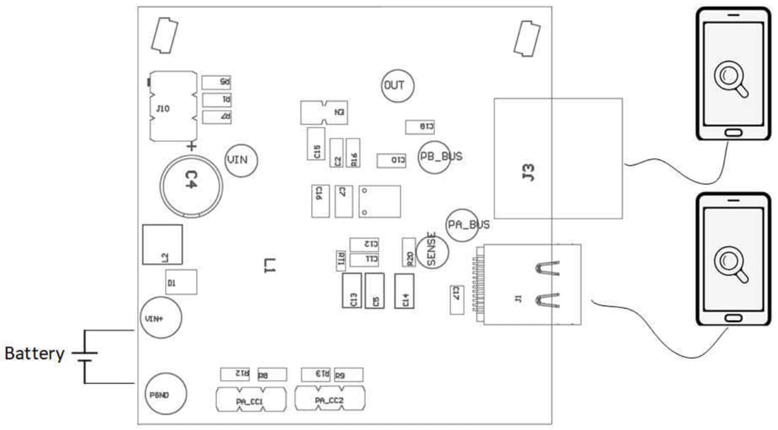 Mechanical Drawing - Texas Instruments TPS25869Q1EVM-163 Evaluation Module (EVM)