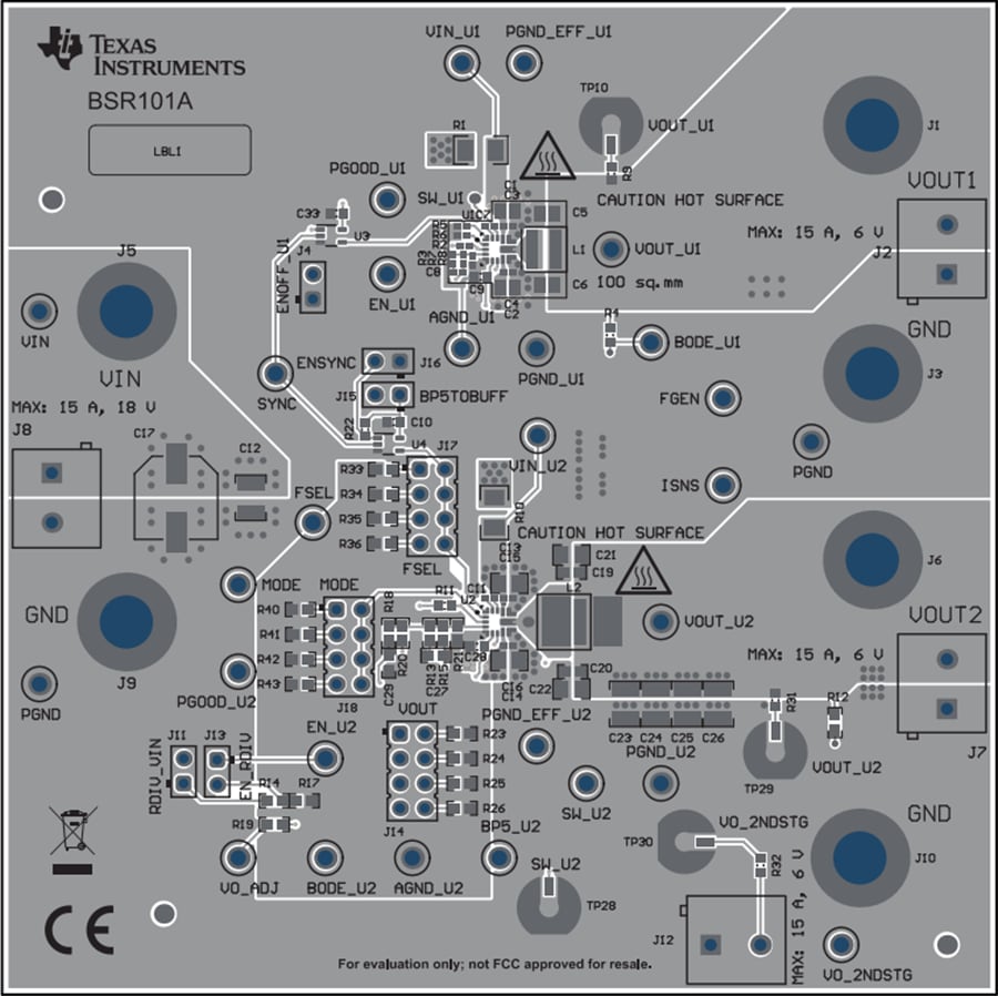 Mechanical Drawing - Texas Instruments TPS543620EVM Converter Evaluation Module (EVM)