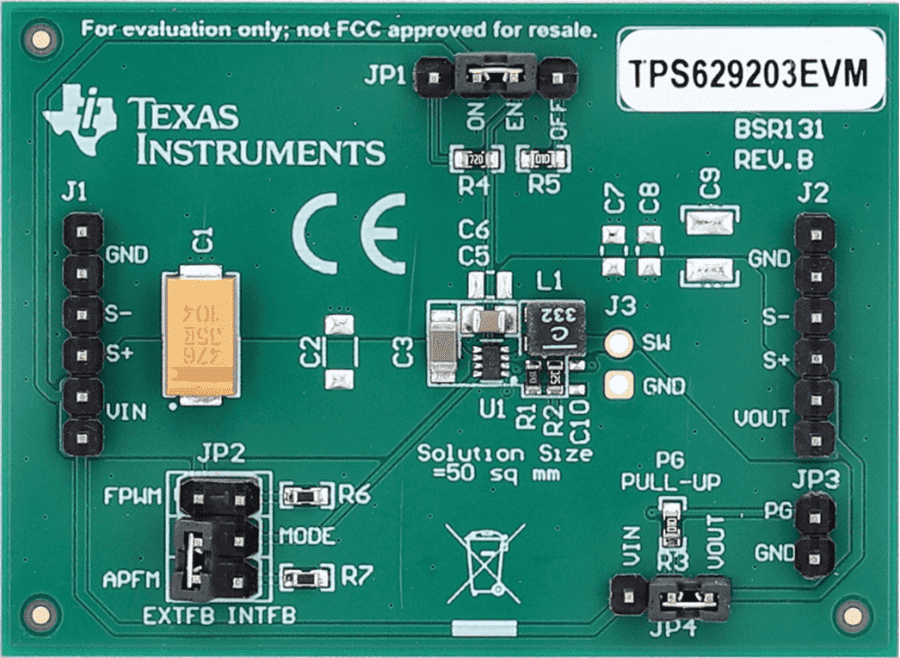 Mechanical Drawing - Texas Instruments TPS629203EVM Converter Evaluation Module