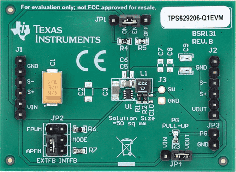 Mechanical Drawing - Texas Instruments TPS629206-Q1EVM Converter Evaluation Module