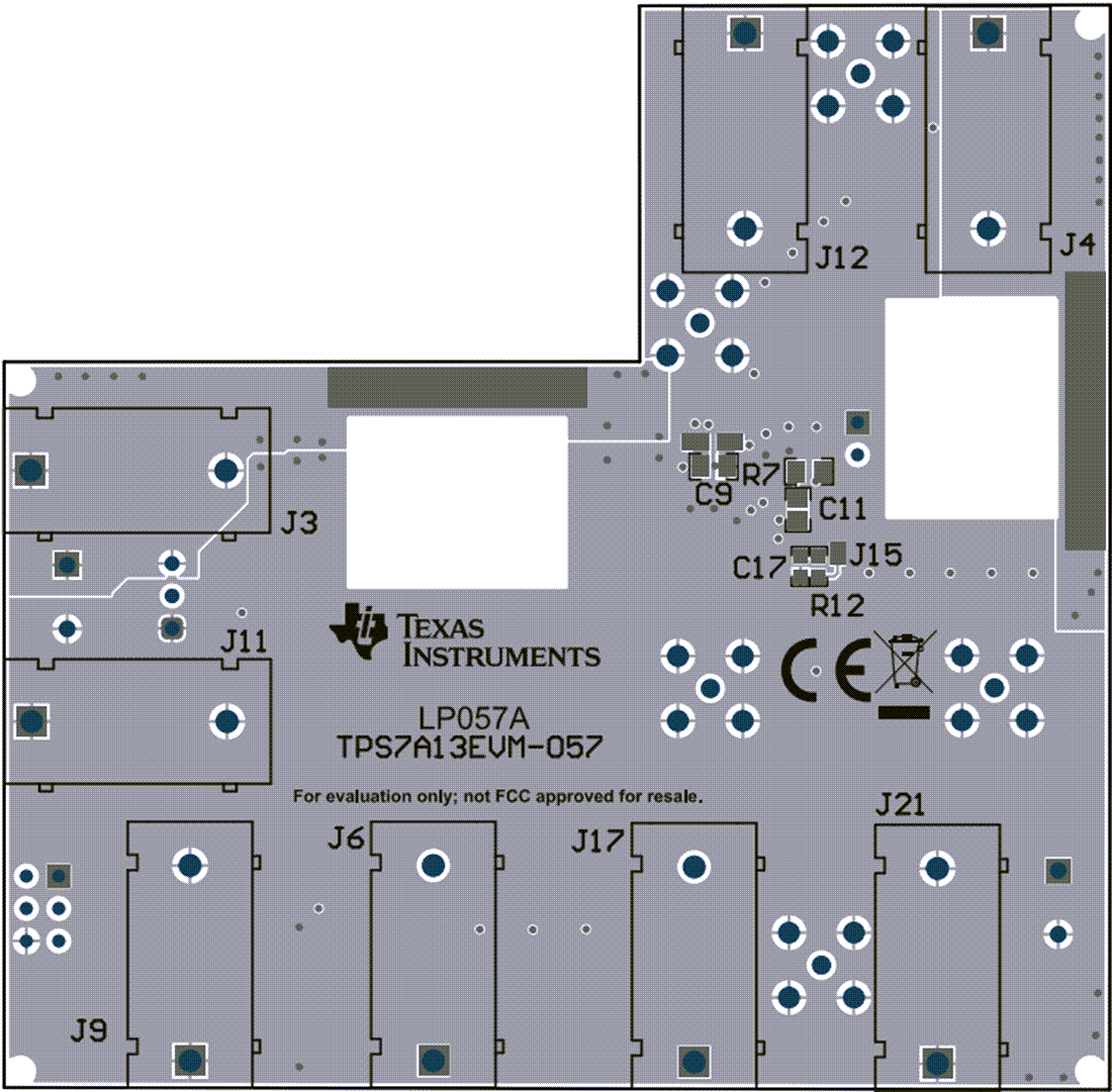 Mechanical Drawing - Texas Instruments TPS7A13EVM-075 Regulator Evaluation Module
