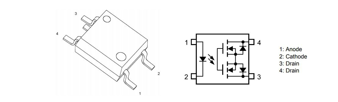 Mechanical Drawing - Toshiba TLP3149 Photorelays