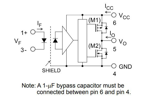 Application Circuit Diagram - Toshiba TLP577xH Infrared LED & Photo ICs