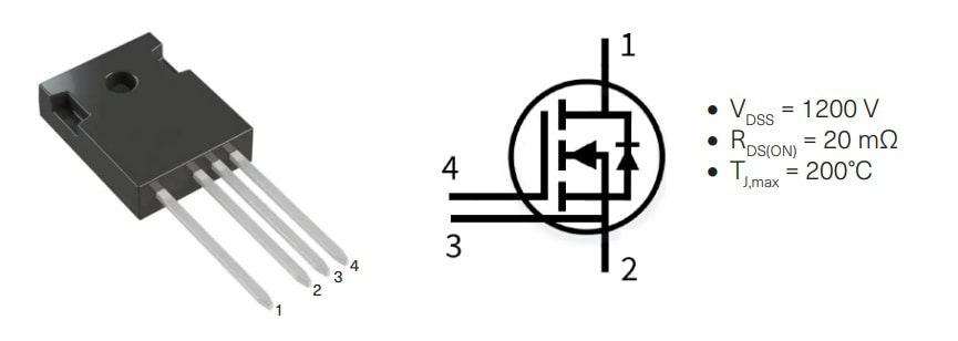 Application Circuit Diagram - Coherent TM3B0020120 1200V SIC MOSFET