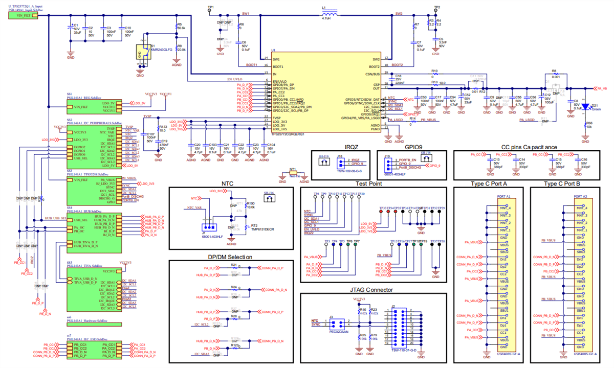 Schematic - Texas Instruments TPS25762/72-Q1EVM Evaluation Modules