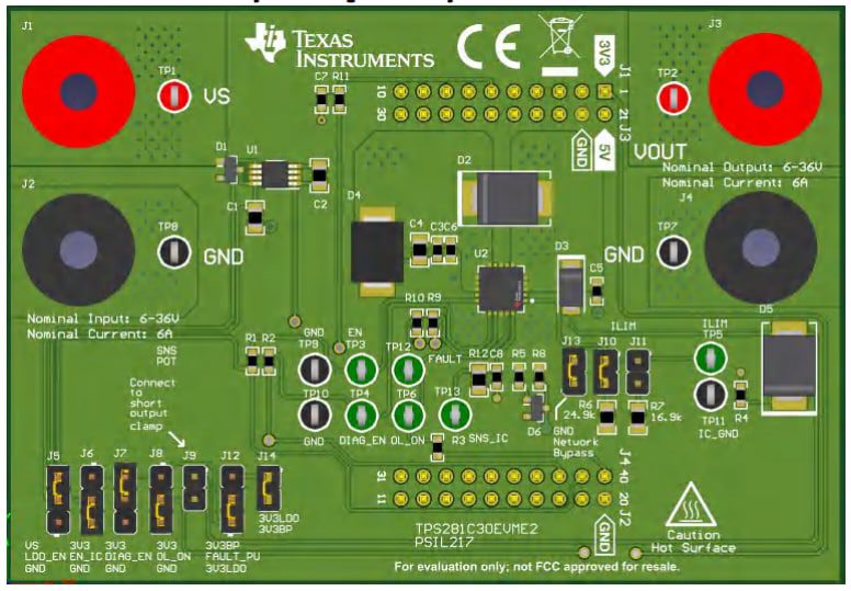 Texas Instruments TPS281C30EVM Evaluation Board