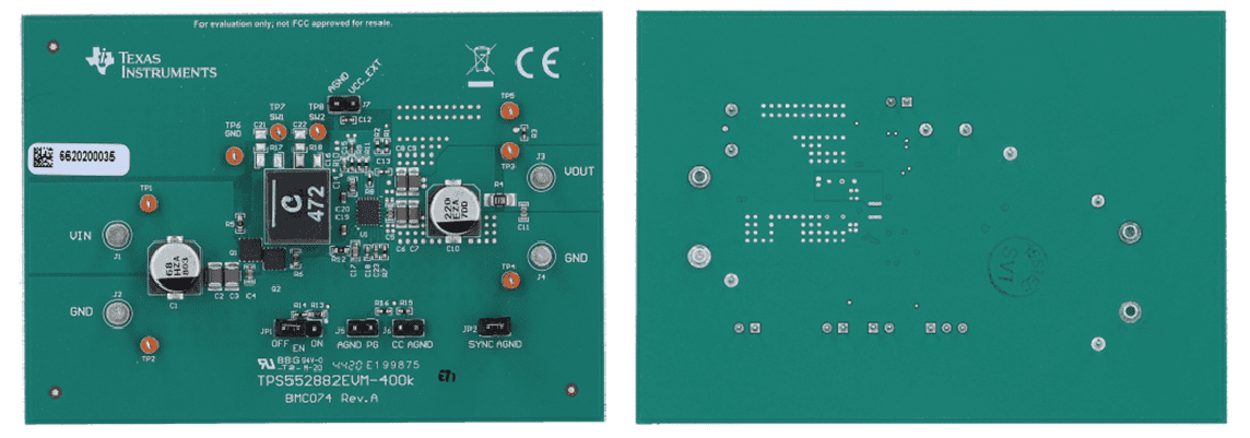 Texas Instruments TPS552882EVM-400KHZ Evaluation Module