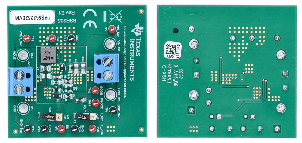 Location Circuit - Texas Instruments TPS563252EVM & TPS563257EVM Evaluation Modules