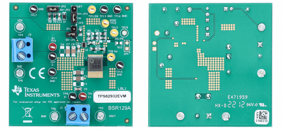 Texas Instruments TPS62932EVM Evaluation Module