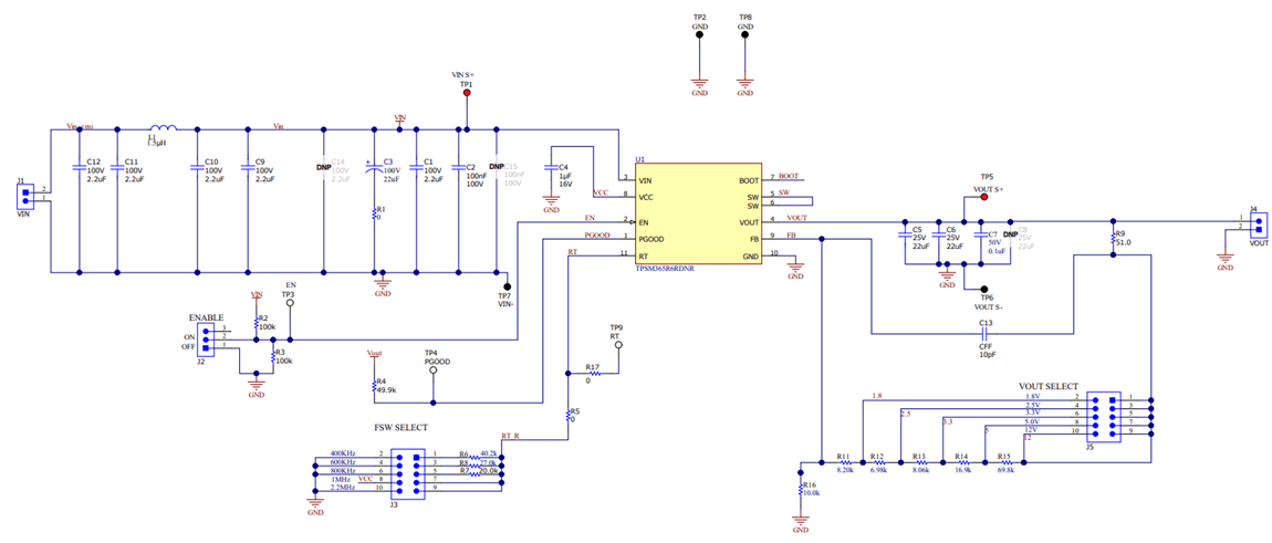 Schematic - Texas Instruments TPSM365R6 Evaluation Modules