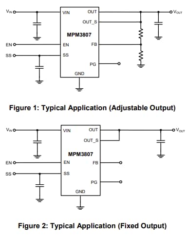 Application Circuit Diagram - Monolithic Power Systems (MPS) MPM3807 Synchronous Step-Down Power Modules Application Circuit Diagram - Monolithic Power Systems (MPS) MPM3807 Synchronous Step-Down Power Modules
