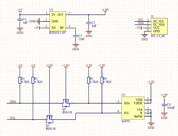 Schematic - M5Stack U088 Digital Multi-Pixel Gas Sensor Unit
