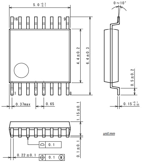 Mechanical Drawing - Nisshinbo NJU7870 Differential Amplifier IC Mechanical Drawing - Nisshinbo NJU7870 Differential Amplifier IC