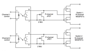 Application Circuit Diagram - Vishay Optically Isolated MOSFET Drivers