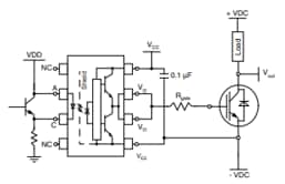 Application Circuit Diagram - Vishay Optically Isolated MOSFET Drivers
