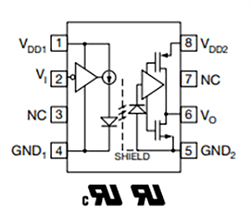 Block Diagram - Vishay Semiconductors VOH/VOIH/VOWH 10MBd High Speed Optocouplers