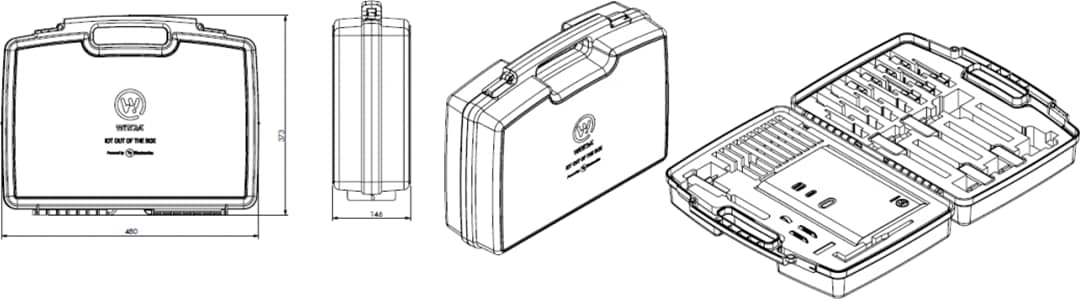 Mechanical Drawing - Wittra IOT OUT OF THE BOX™ Development Kit