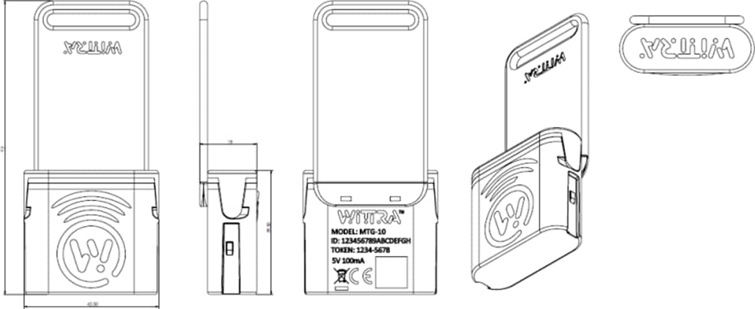 Mechanical Drawing - Wittra Mesh-Router Kit with 5 Mesh-Routers