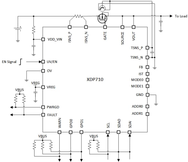 Application Circuit Diagram - Infineon Technologies XDP710 Hot-Swap Controller Application Circuit Diagram - Infineon Technologies XDP710 Hot-Swap Controller