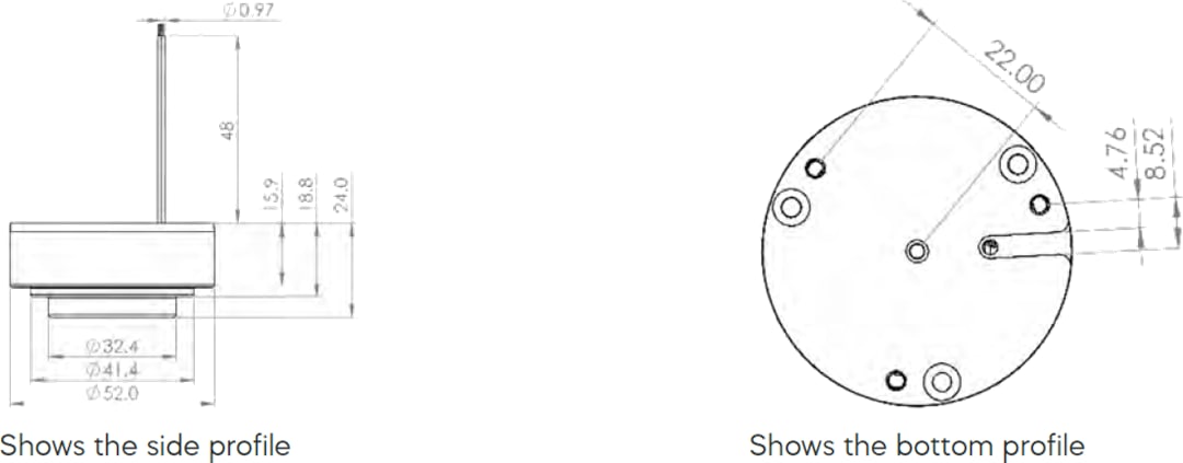 Mechanical Drawing - Xidas VEG Vibration-Based Energy-Harvesting Generator