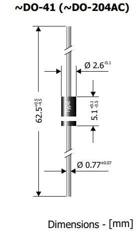Mechanical Drawing - Diotec Semiconductor ZYx Zener Diodes