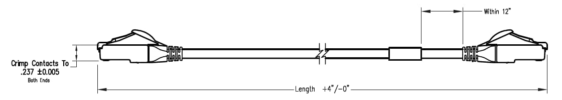 Chart - Bel Cat6 & Cat6a Plenum Patch Cords