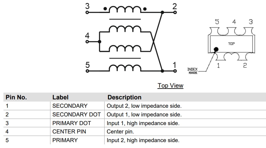Qorvo QPP0020 Audio/Signal Transformers Qorvo QPP0020 Audio/Signal Transformers