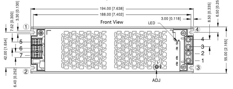Chart - CUI Inc VGS-200E AC/DC Power Supplies