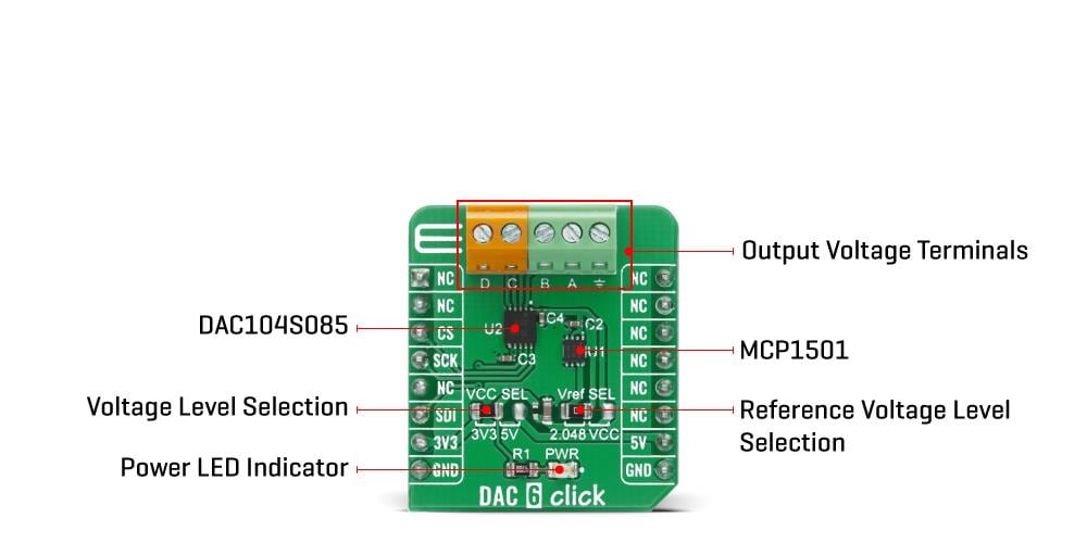 Mikroe DAC 6 Click