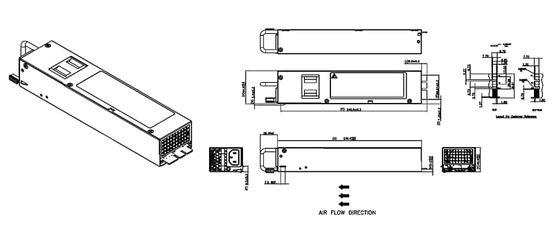 Mechanical Drawing - Delta Electronics DPS Front-End Power Supplies Mechanical Drawing - Delta Electronics DPS Front-End Power Supplies