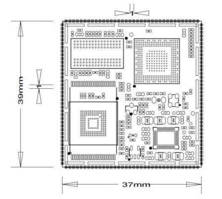 Mechanical Drawing - MYIR Tech MYC-YA15XC-T CPU Modules Mechanical Drawing - MYIR Tech MYC-YA15XC-T CPU Modules