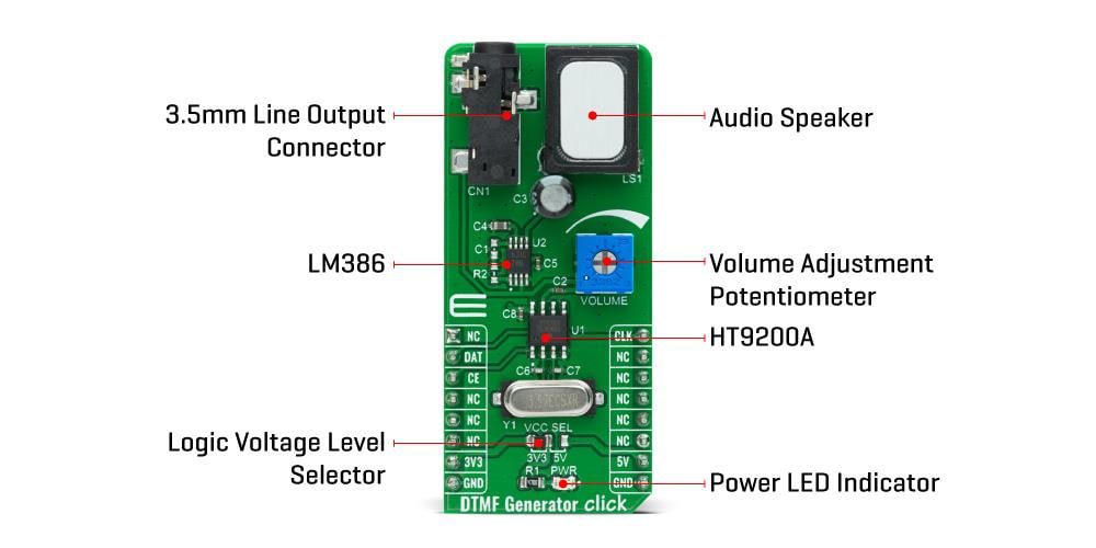 Mikroe DTMF Generator Click