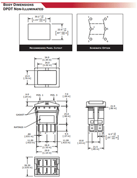 Chart - E-Switch RB5 Rocker Switches Chart - E-Switch RB5 Rocker Switches