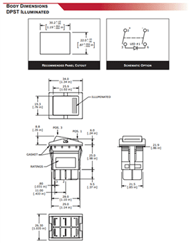 Chart - E-Switch RB5 Rocker Switches Chart - E-Switch RB5 Rocker Switches