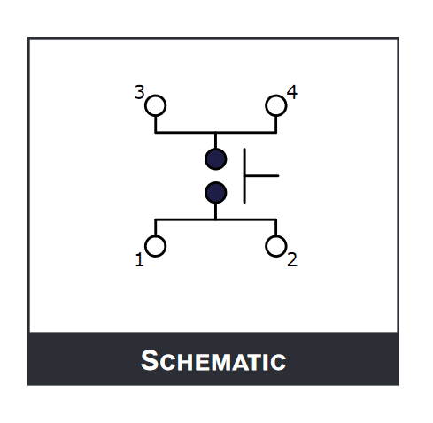 Schematic - E-Switch TL1016 Miniature Edge-Mount Tactile Switches