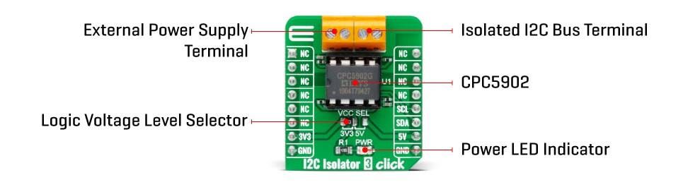 Mikroe I2C Isolator 3 Click