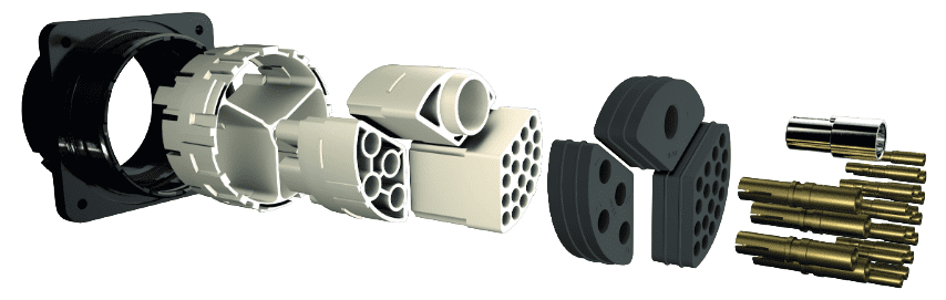 Chart - ITT Cannon MOVE-MOD™ Modular Circular Connectors