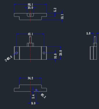 Mechanical Drawing - DFRobot SEN0447 Capacitive Proximity Sensor