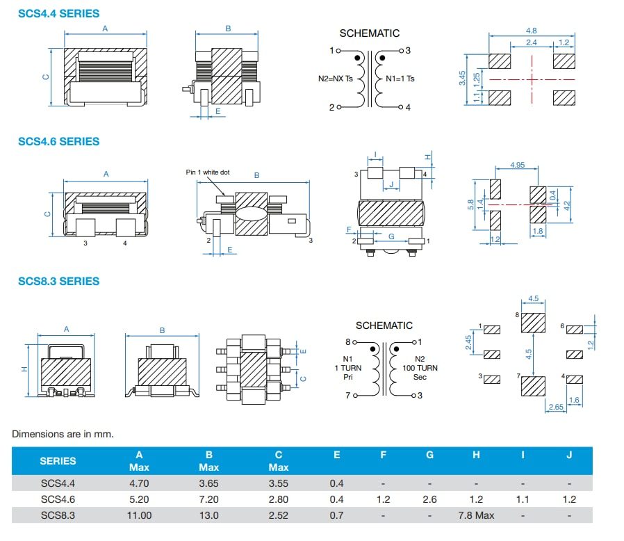 Signal Transformer / Bel SCS High-Frequency Current-Sensing Transformers