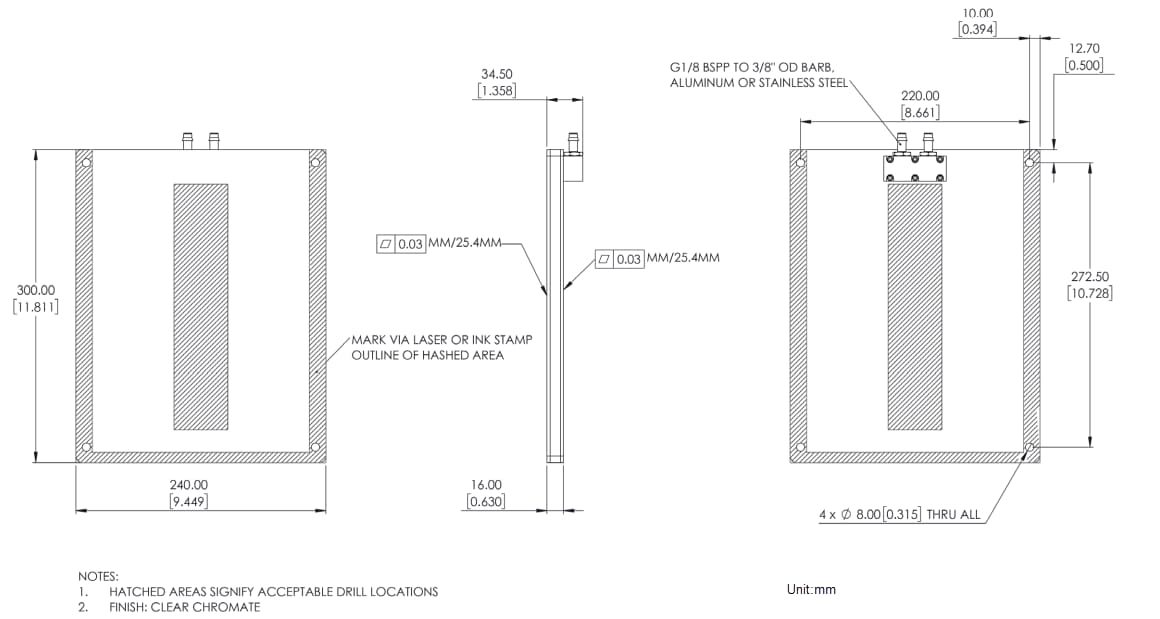 Application Circuit Diagram - Wakefield-Vette 131097 Vacuum-Brazed Liquid Cold Plate