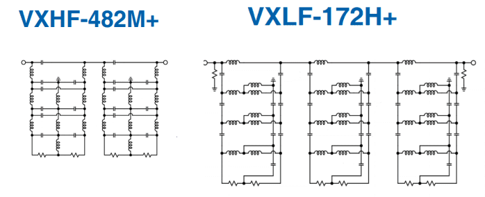 Schematic - Mini-Circuits VXHF-482M+ & VXLF-172H+ Reflectionless Filters