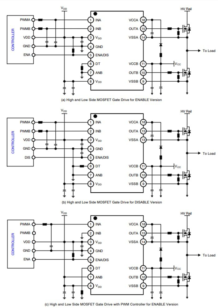 Application Circuit Diagram - onsemi NCP51563 Gate Drivers Application Circuit Diagram - onsemi NCP51563 Gate Drivers