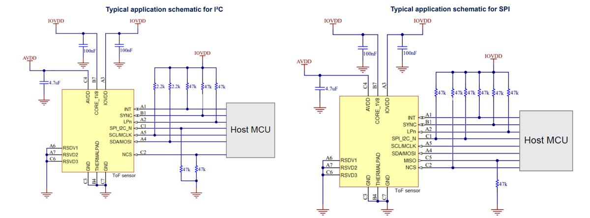 Schematic - STMicroelectronics VL53L8CH Time-of-Flight (ToF) Sensor