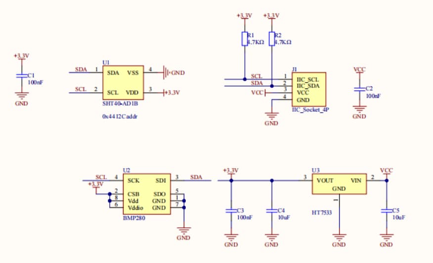 Schematic - M5Stack U001-D ENV IV Unit