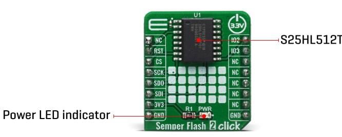 Mikroe SEMPER™ Flash 2 Click board