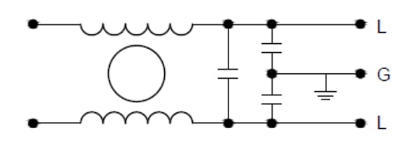 Schematic - Spectrum Control Dual Line Common Mode Panel Mount EMI Filters Schematic - Spectrum Control Dual Line Common Mode Panel Mount EMI Filters