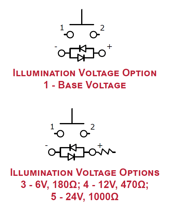 Schematic - E-Switch SV8 25mm Short Body Anti-Vandal Switches