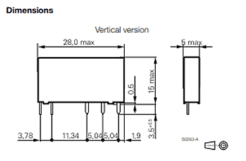 Chart - TE Connectivity Slimline PCB Relay SNR