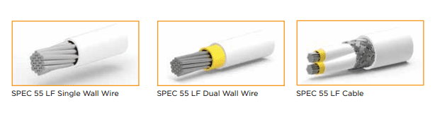 Chart - TE Connectivity SPEC 55 Low Fluoride Wire & Cable